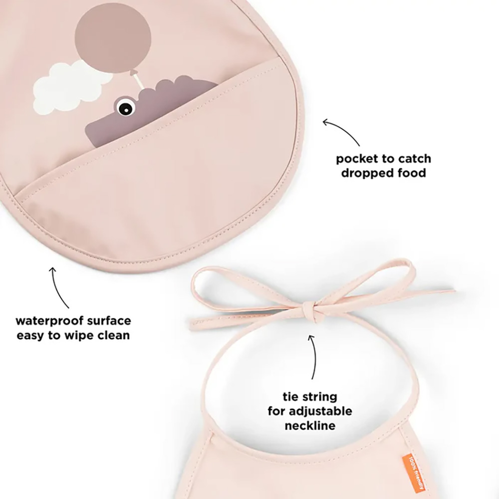 Done by Deer haklapp med ficka 2-pack Happy clouds Powder