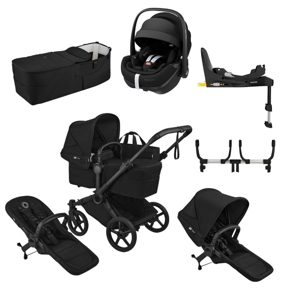 Bugaboo Donkey 6 Tvillingvagn + Maxi-Cosi Pebble 360 Pro Paket