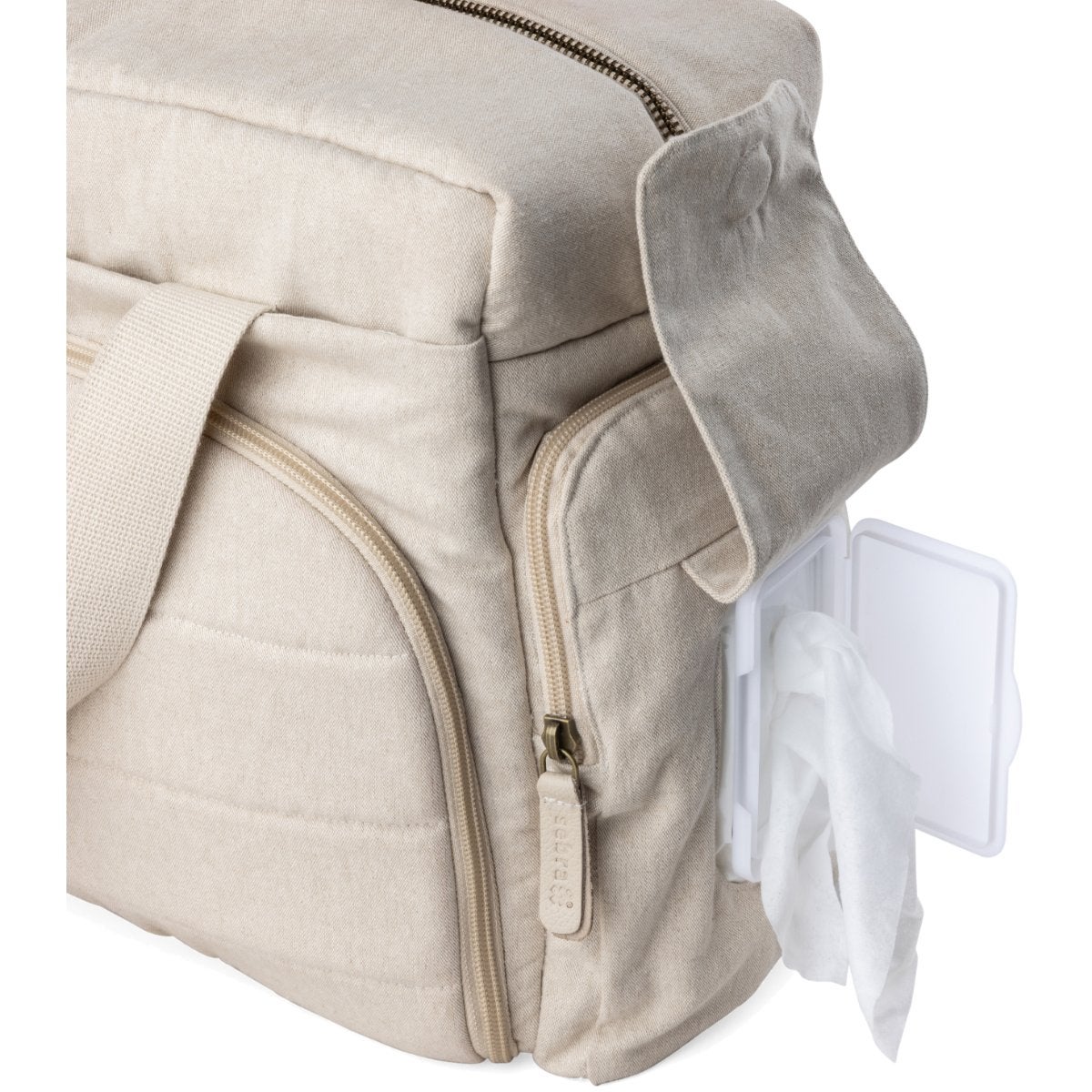 Sebra On-the-go skötväska morning beige melange
