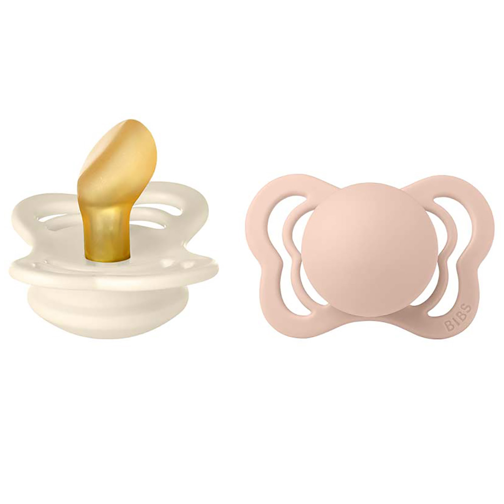 BIBS napp Couture 2-pack latex 0-6m Ivory/Blush
