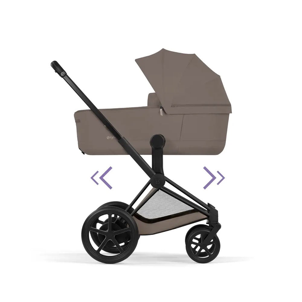 Cybex ePriam Barnvagn Matt Black/Coconut Brown