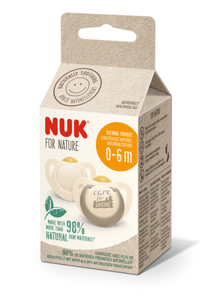 NUK for Nature napp latex 0-6m Creme