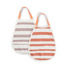 Done by Deer Pull-over haklapp 2-pack Stripes Papaya/Powder