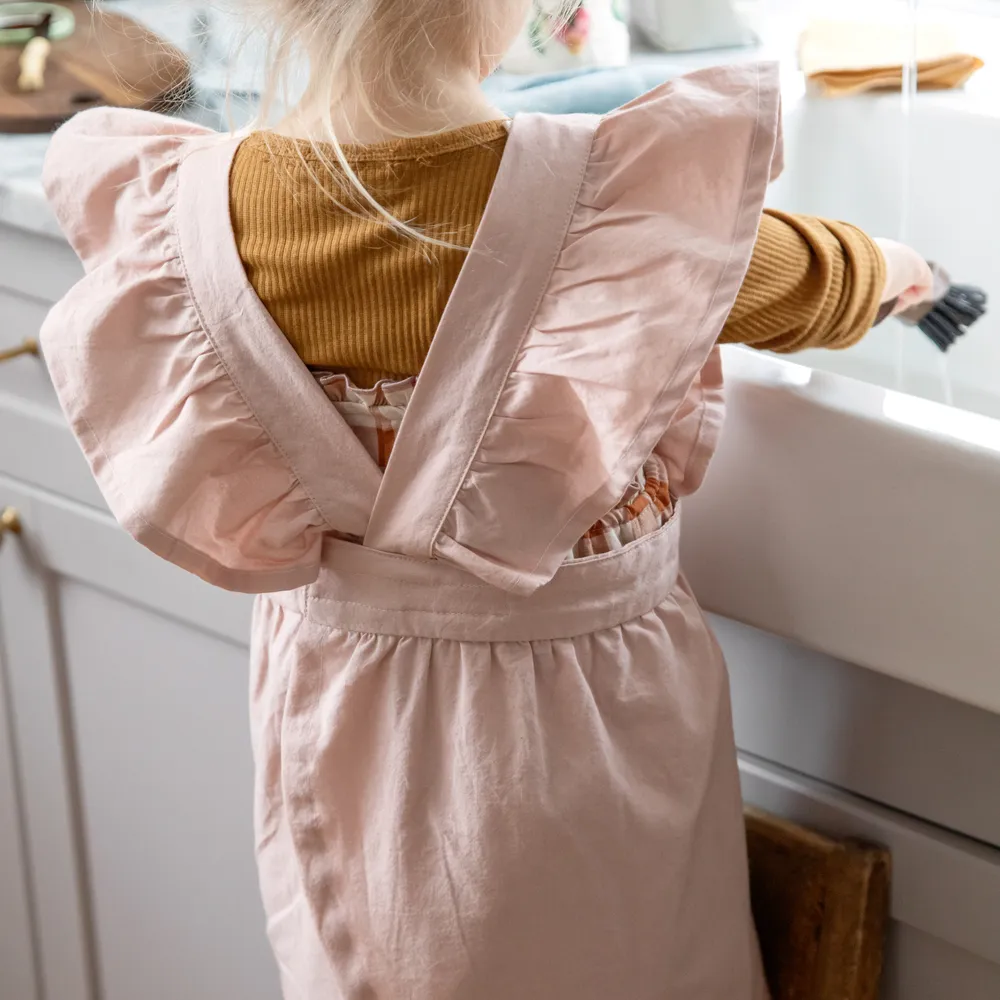 Sebra Förkläde- & kockmösseset Dusty pink/White