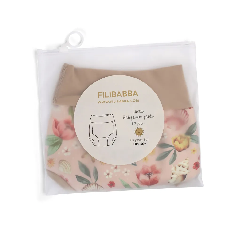 Filibabba Lucca Badbyxor för baby 1-2 år Ocean Blossom