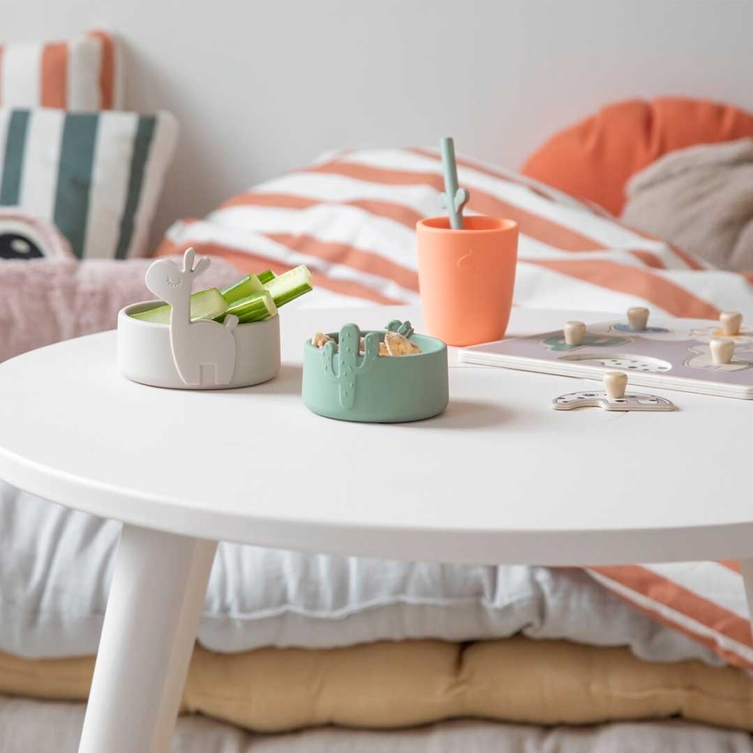 Done by Deer Silikon skålar set 2-pack Lalee Sand/Green