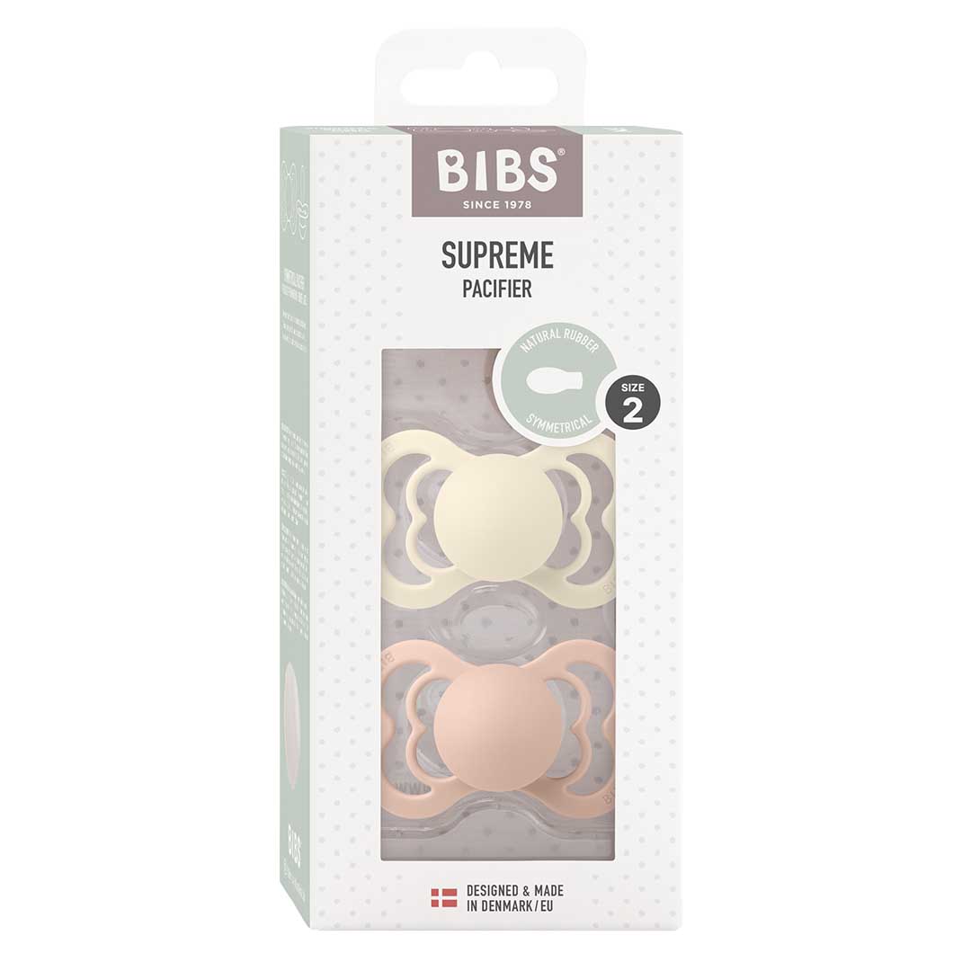 BIBS napp 2-Pack Supreme 6-18m Ivory/Blush