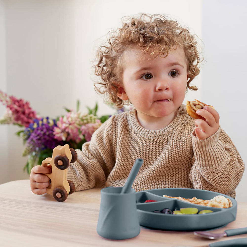 Everyday Baby Silikontallrik med sugkopp Harmony Green