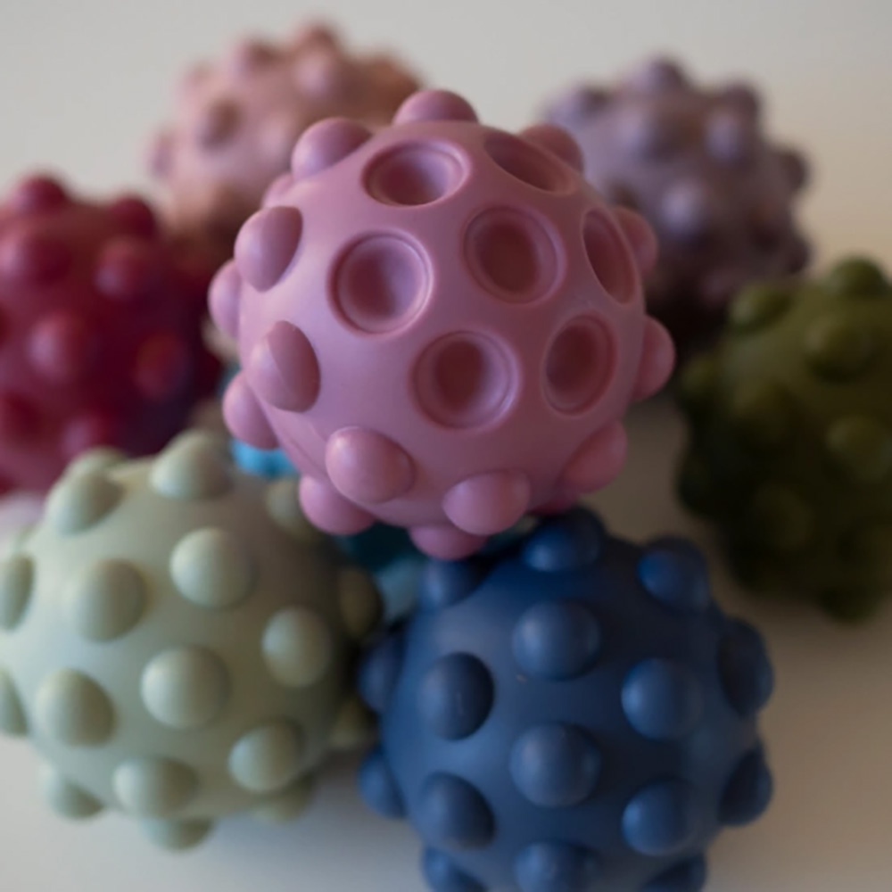 Tiny Tot Sensory Silicone Fidget Small Balls Grape