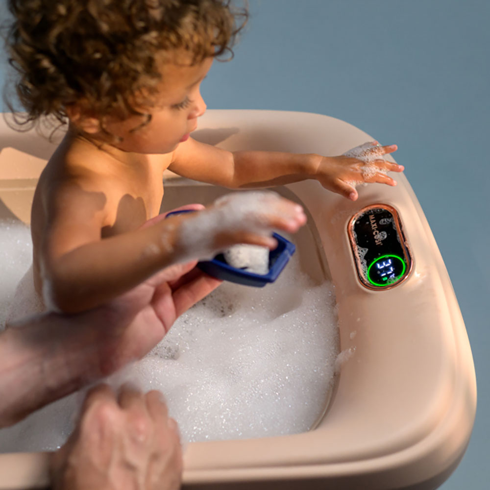 Maxi-Cosi Indigo Plus badbalja + insats för nyfödd Sage Green