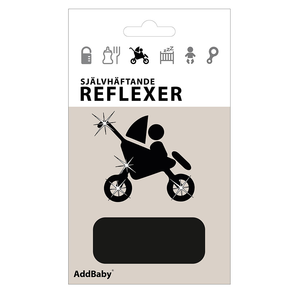 Addbaby Reflexklistermärken Svart