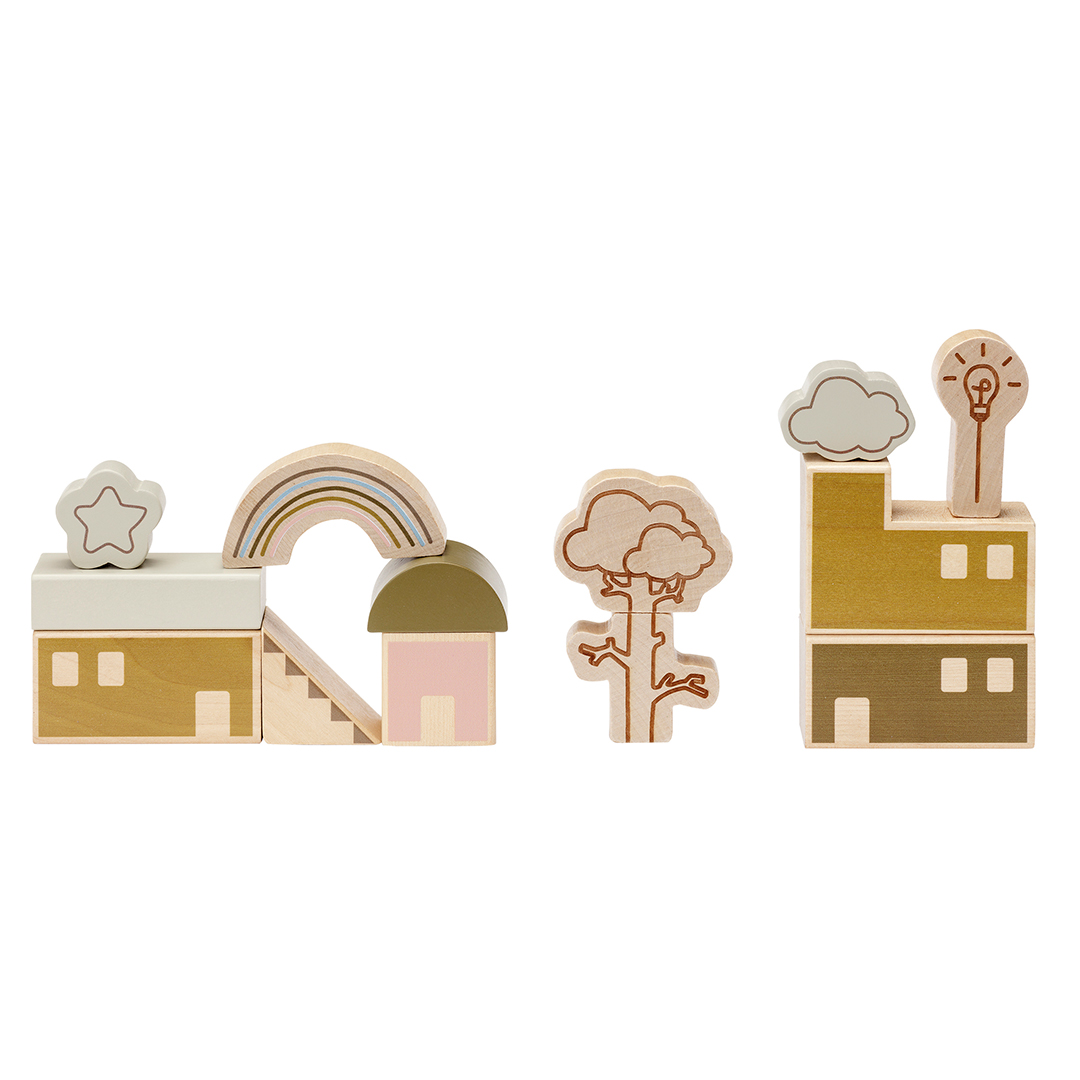 Micki premium Trä byggklossar 23 st