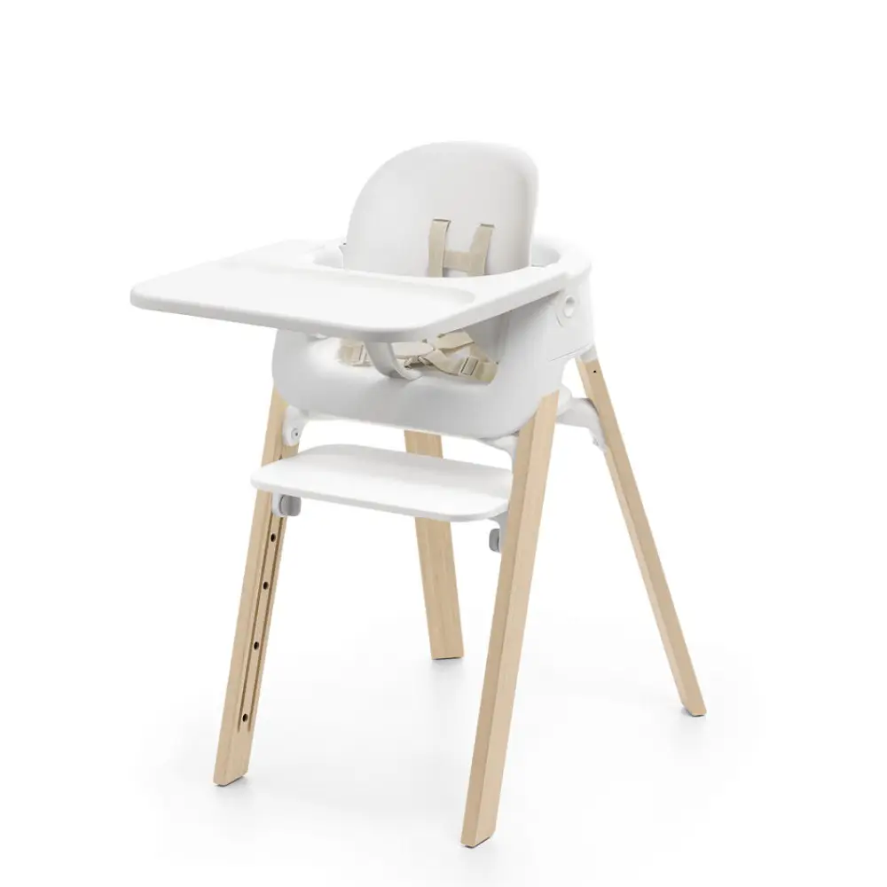 Stokke Steps 3in1 matstol White/Natural