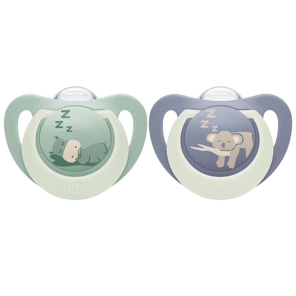 NUK napp first choice night hippo/koala 0-6 mån