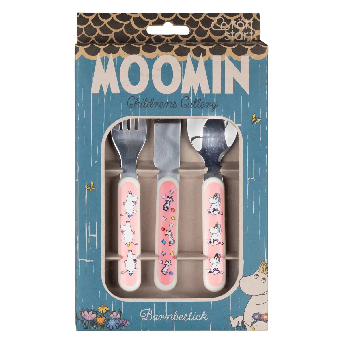 Rätt Start Mumin äng, barnbestick, rosa