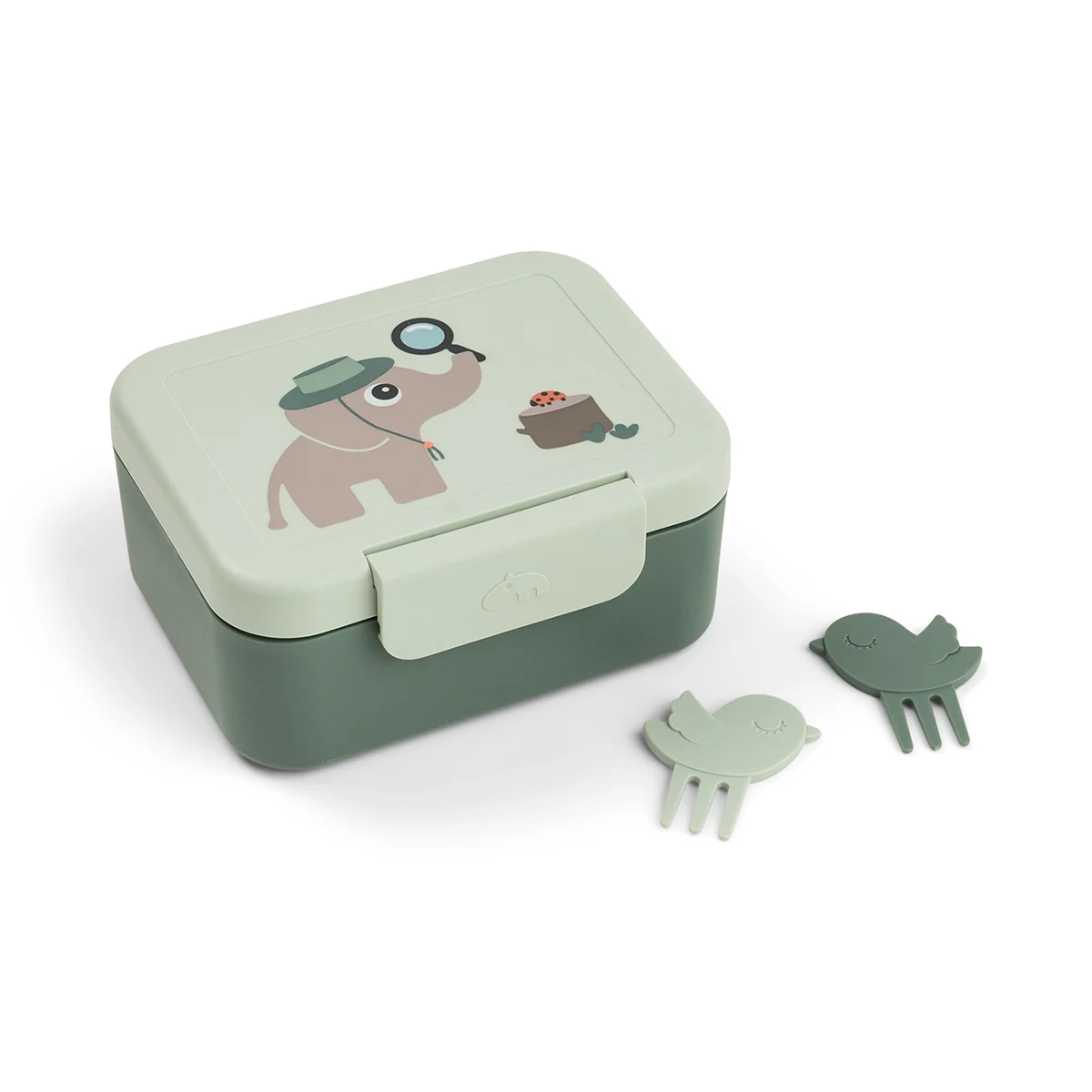 Done by Deer tiny lunch box med snackspinnar tiny trails green