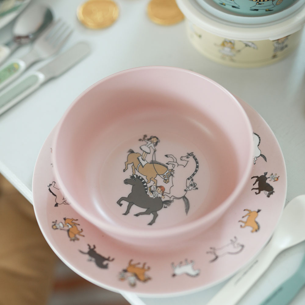 Rätt Start Pippi Cirkus Stor skål rosa