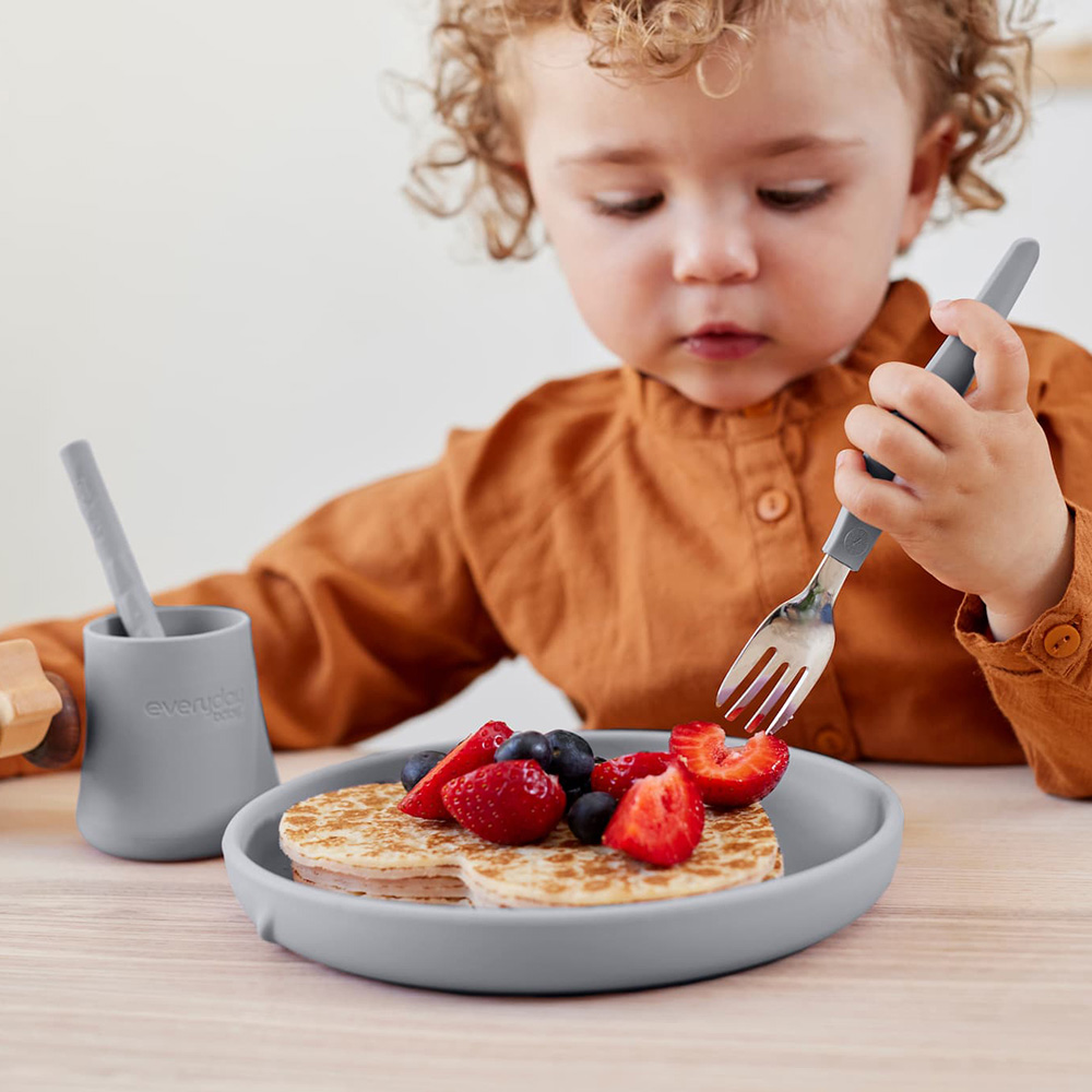Everyday Baby silikontallrik Quiet Grey