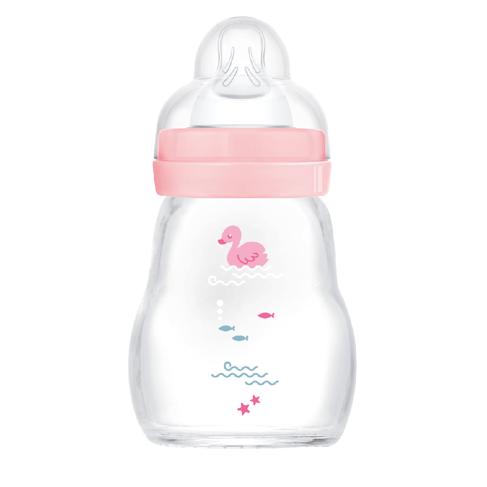 MAM Feel Good Glasflaska 170 ml Blandade färger 1p