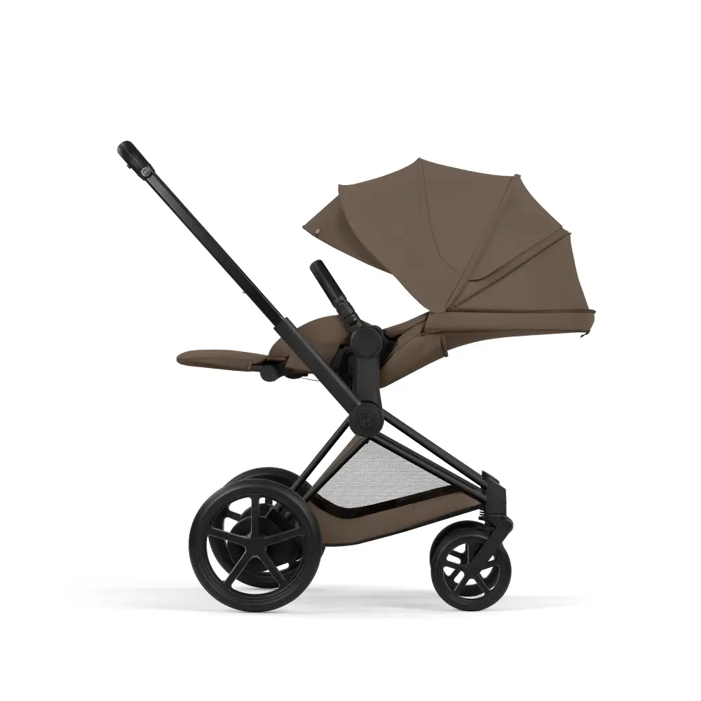 Cybex ePriam Barnvagn Matt Black/Coconut Brown