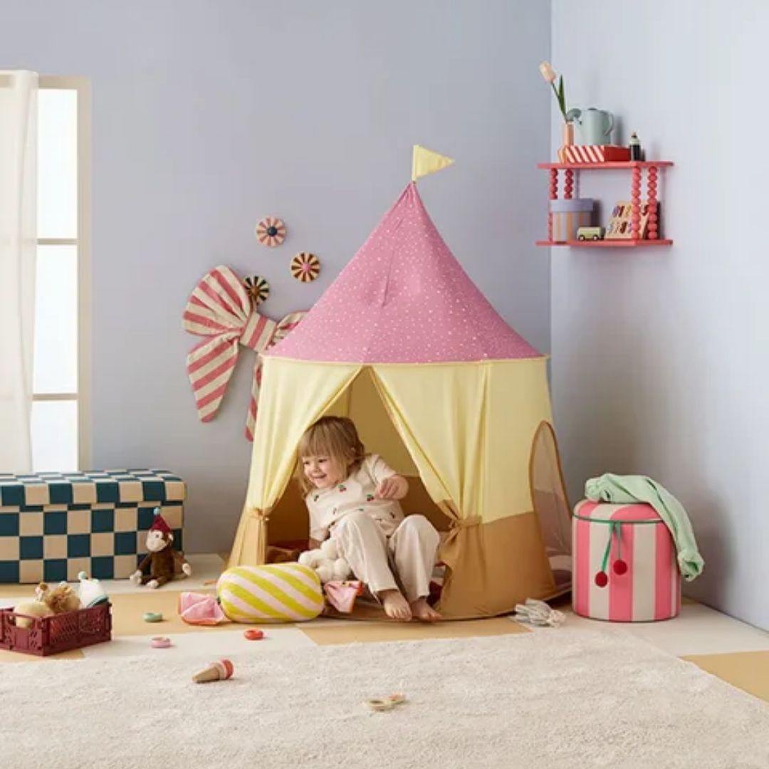 Kids Concept Tält cirkus rosa