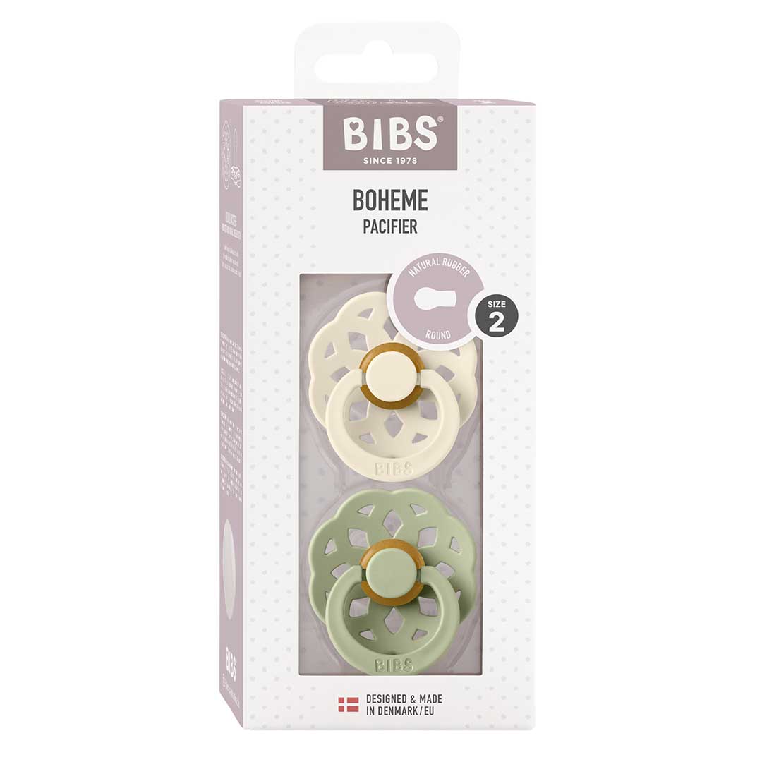 BIBS napp Boheme 2-pack 6-18m Ivory/Sage