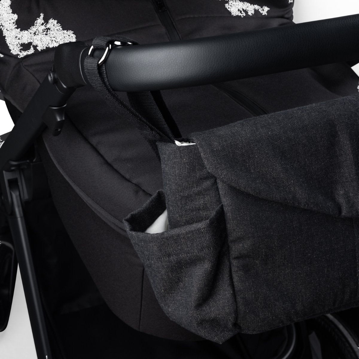 Sebra On-the-go mini skötväska dark grey melange