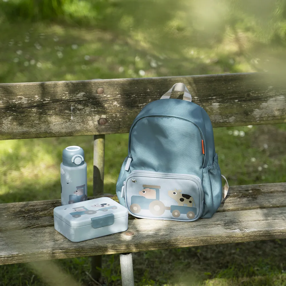 Done by Deer matlåda med avdelare Tiny Farm Blue