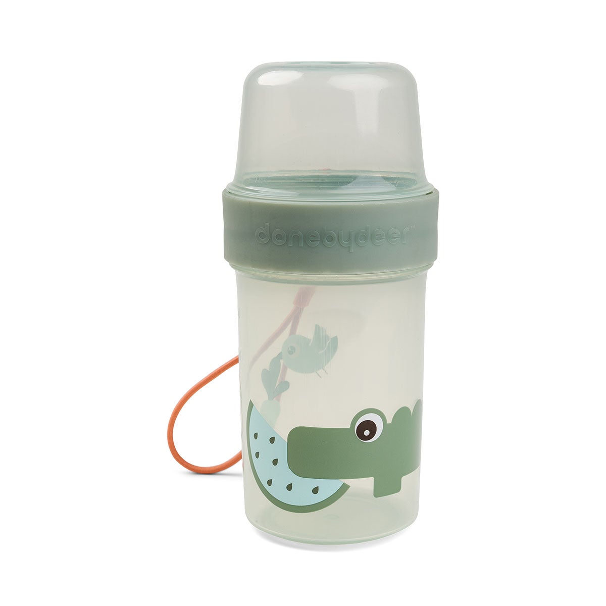 Done by Deer To go snackbox L Croco Green