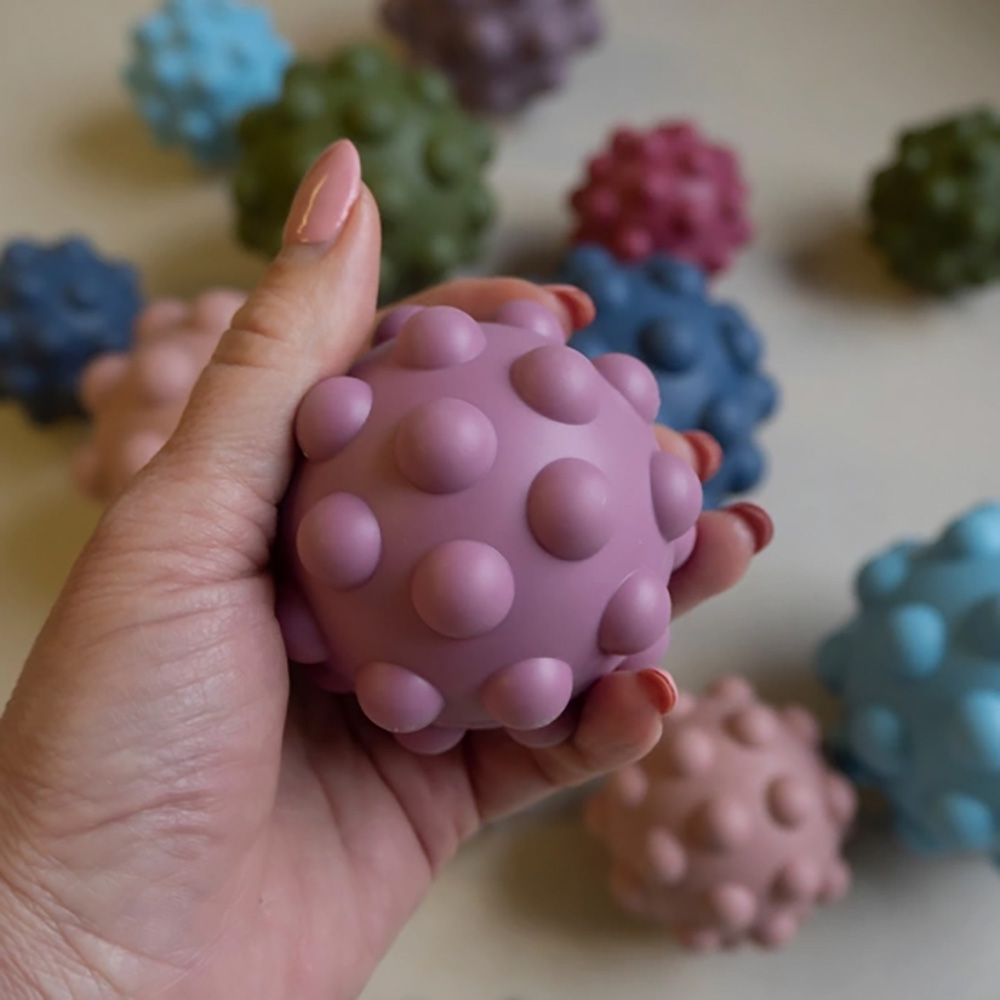 Tiny Tot Sensory Silicone Fidget Small Balls Grape
