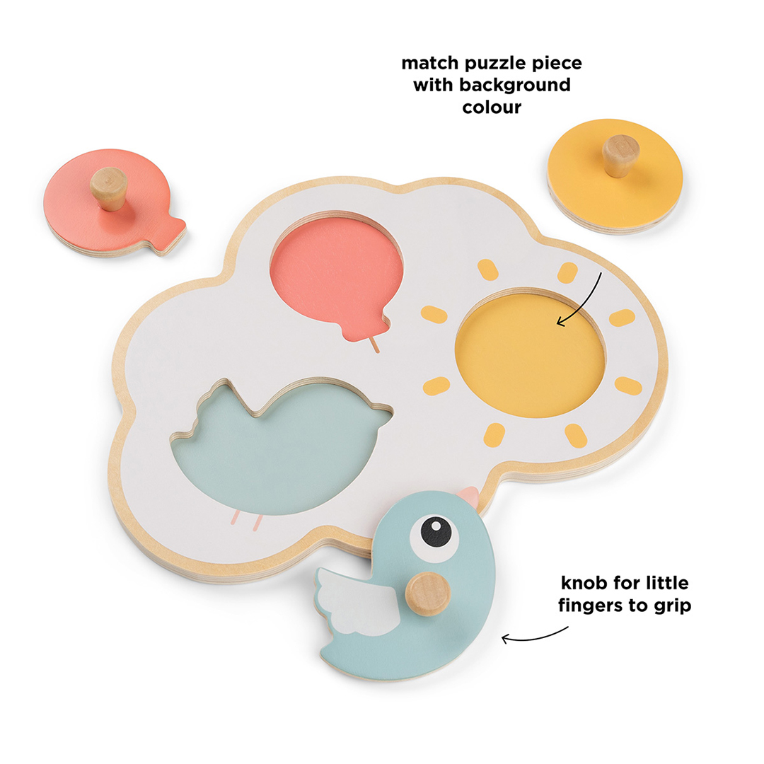 Done by Deer First peg pussel Happy clouds Colour mix