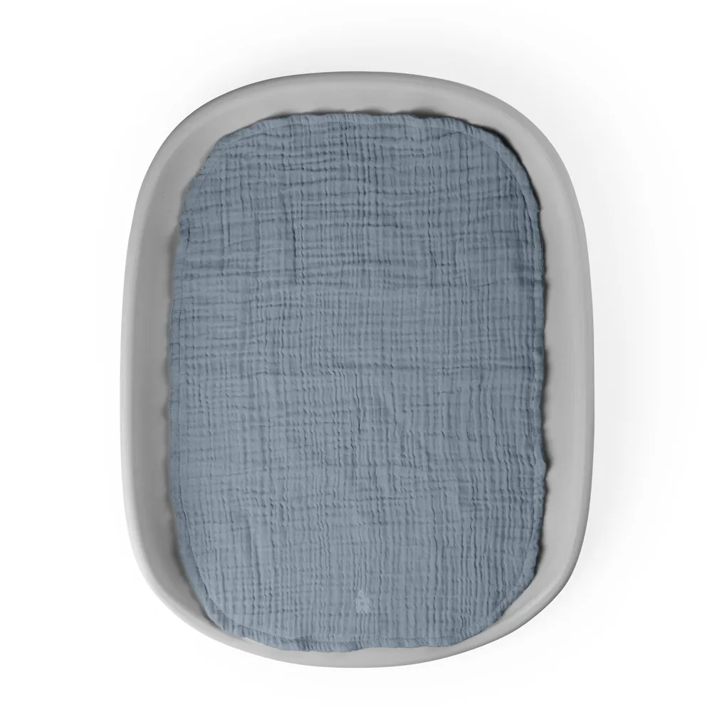 Sebra Skötbäddsunderlägg  2-pack muslin blue