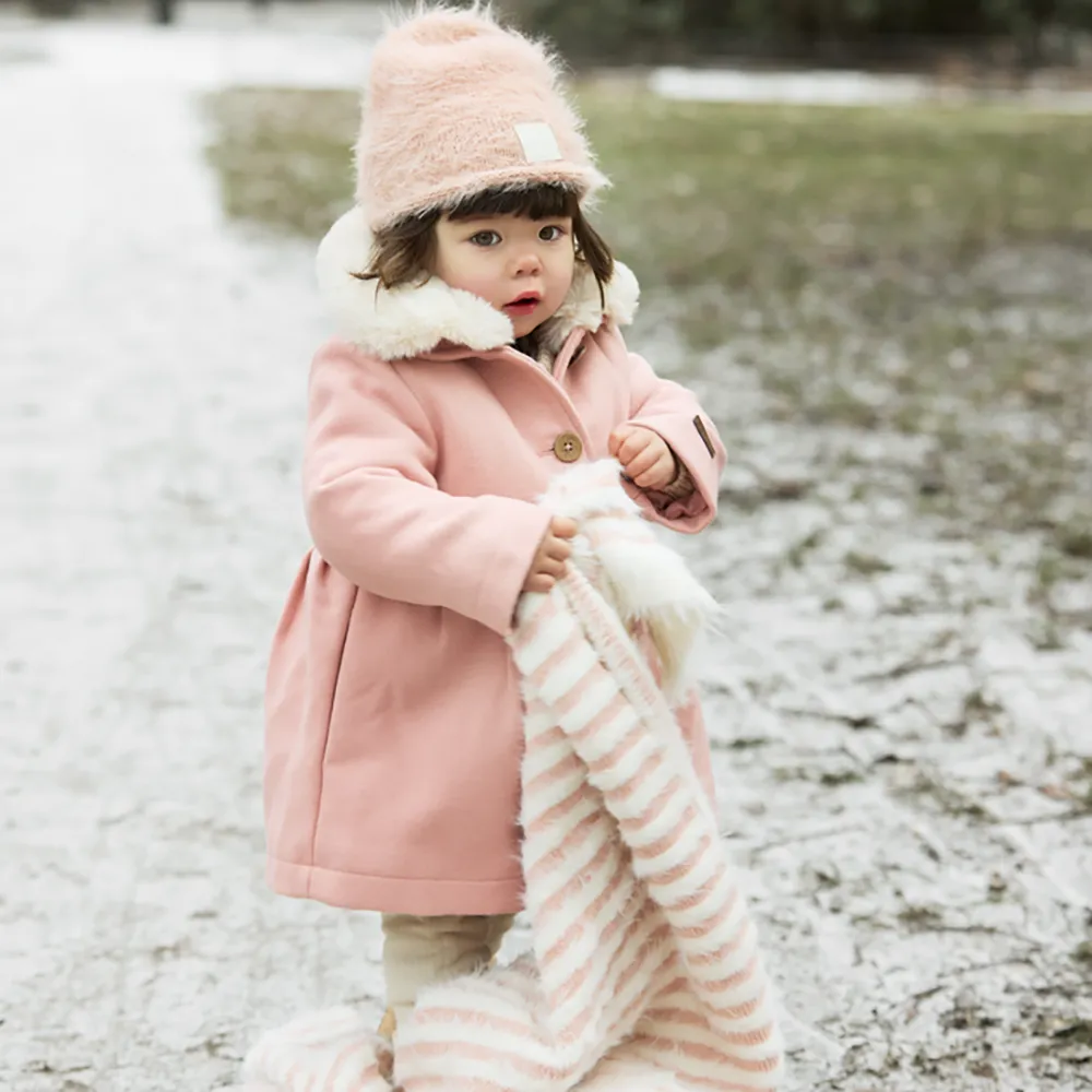 Elodie Details Furry Knit Mössa Powder Pink 3–100 år