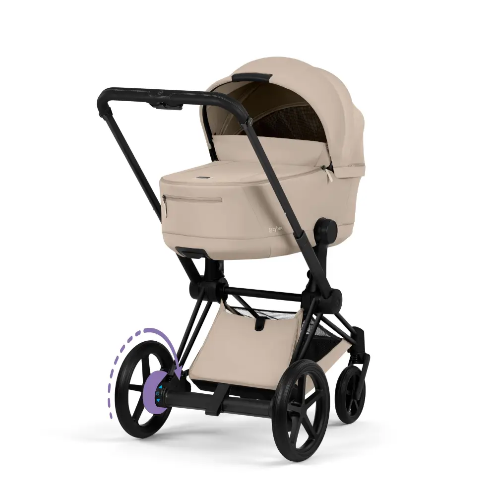 Cybex ePriam Barnvagn Matt Black/Cozy Beige