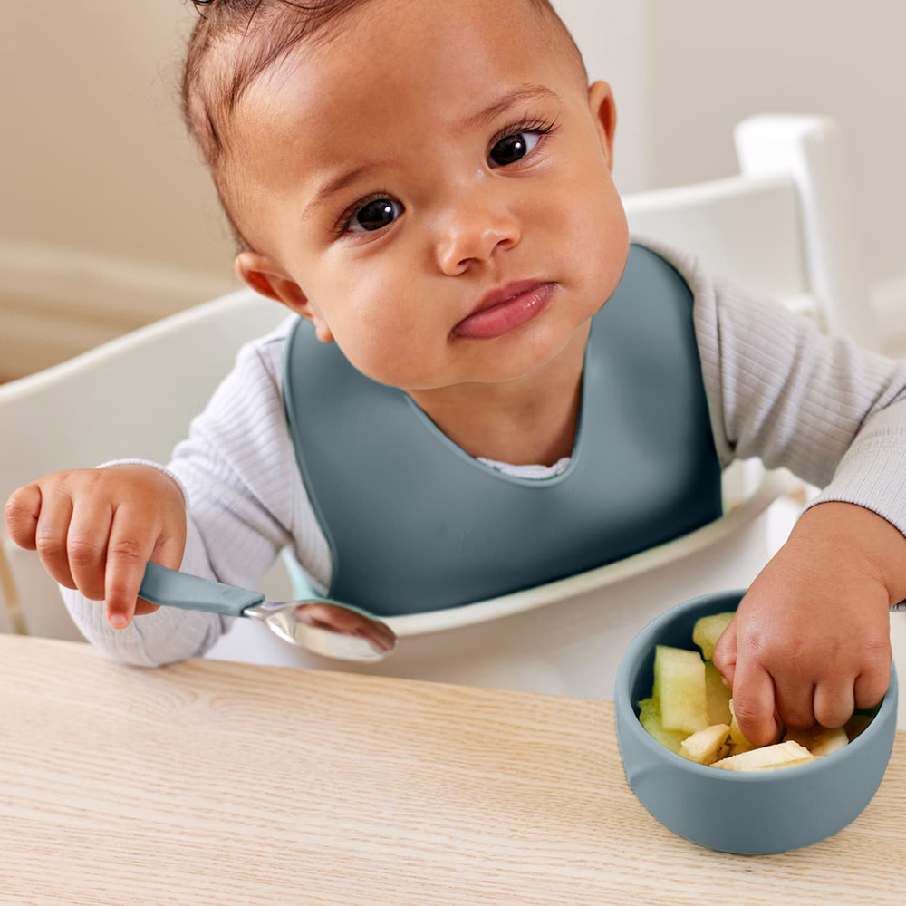 Everyday Baby silikonskål 2-pack l Harmony Green