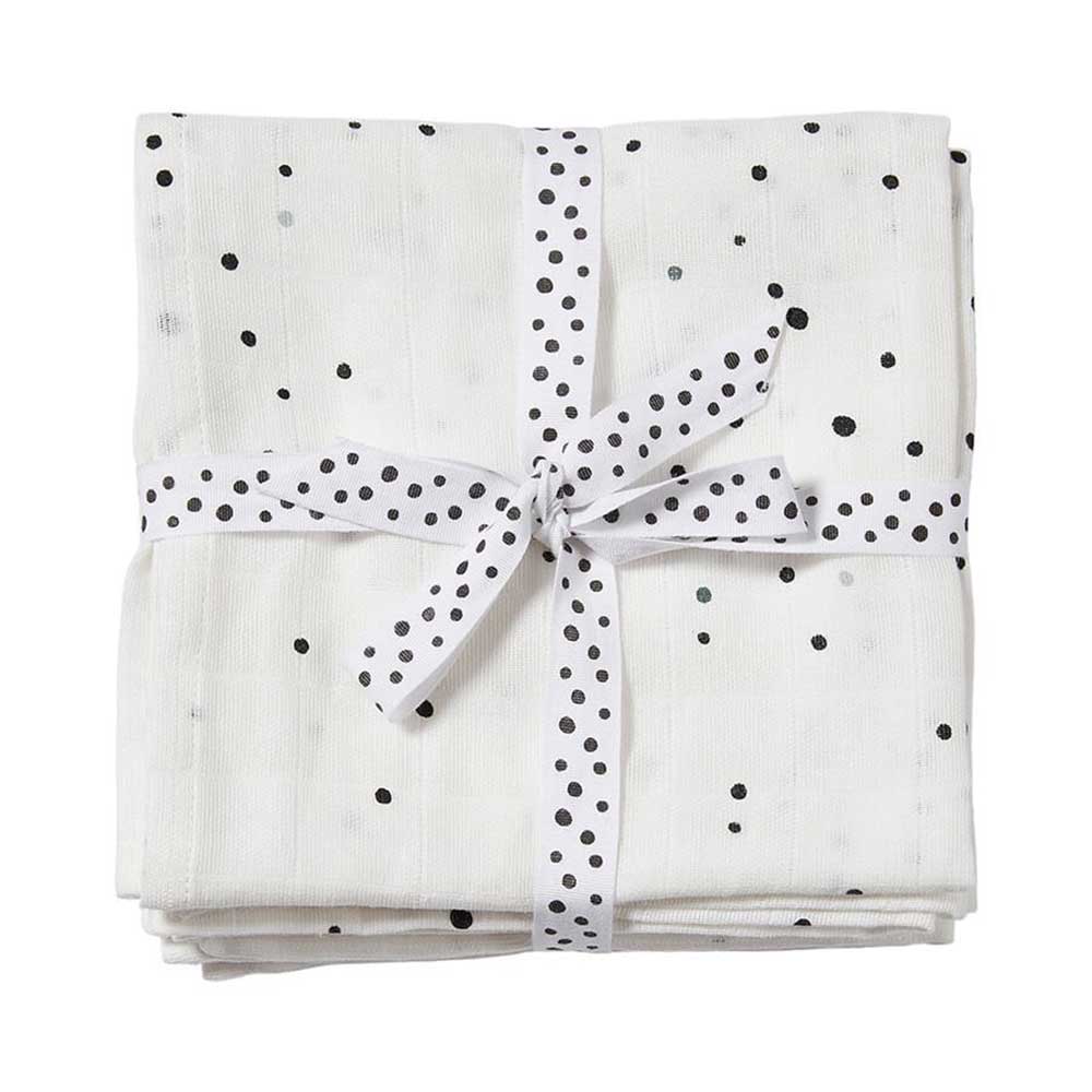 Done by Deer Muslinfilt 2-pack Dreamy dots white