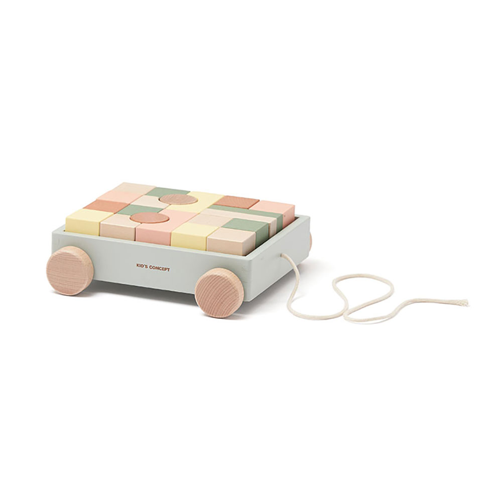 Kids Concept Vagn med klossar EDVIN