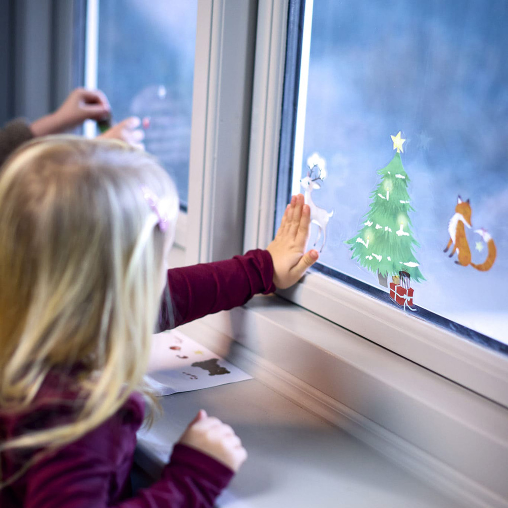 Filibabba fönsterklistermärken Wonderful Winter Forest friends