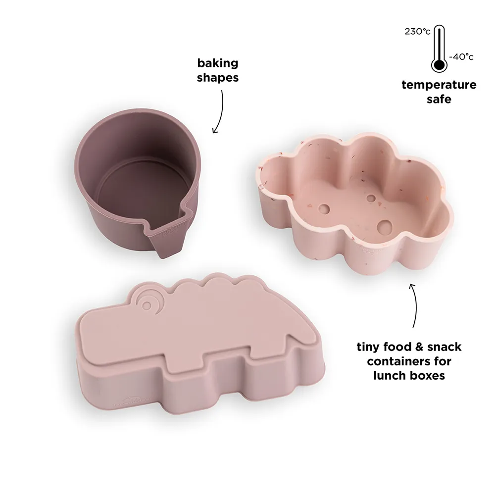 Done by Deer silikonformar 3-pack Happy Clouds Powder