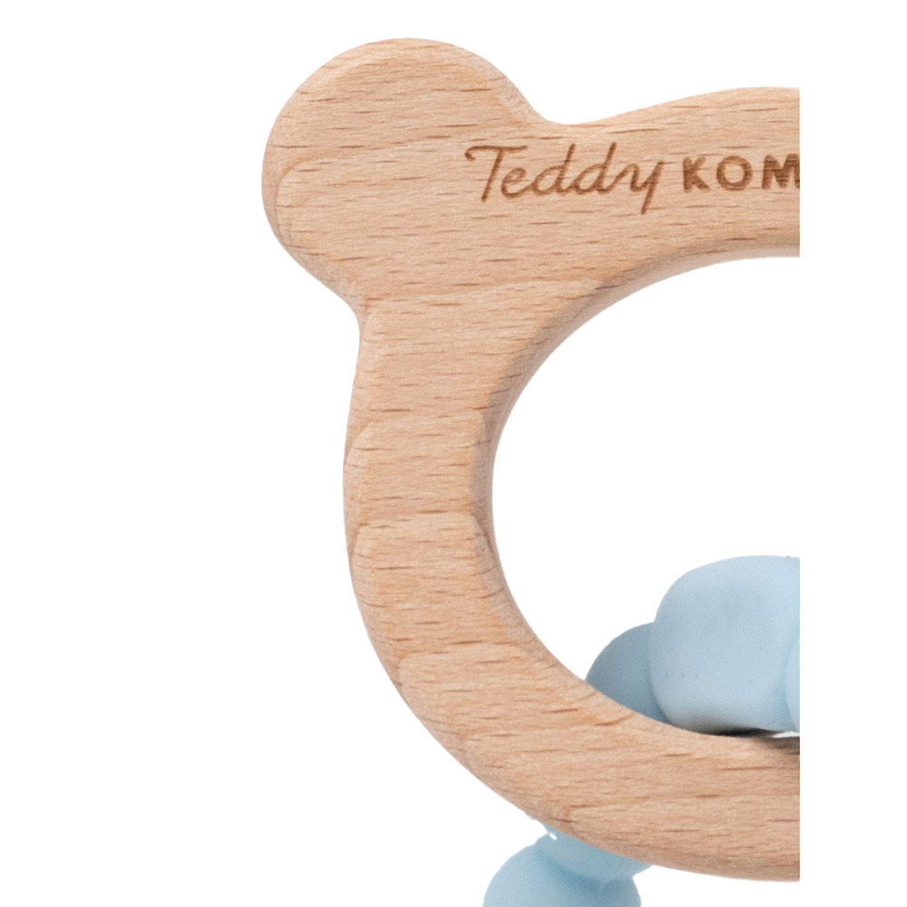 Teddykompaniet Bitring i silikon&trä teal