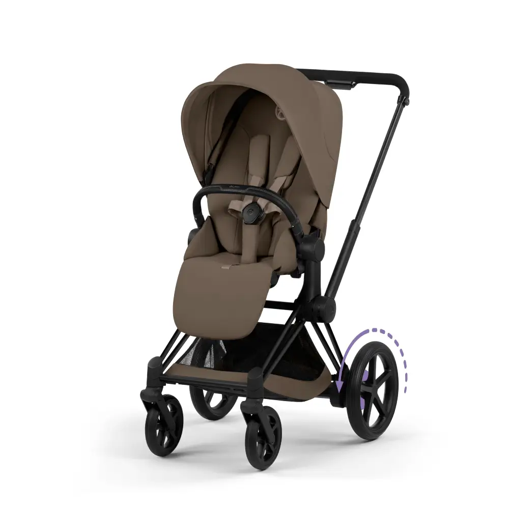 Cybex ePriam Barnvagn Matt Black/Coconut Brown