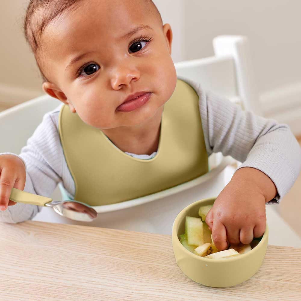 Everyday Baby silikonskål 2-pack Soft Yellow