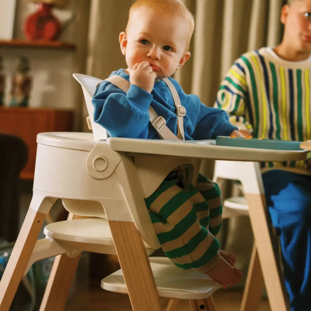 Stokke Steps 3in1 matstol White/Natural