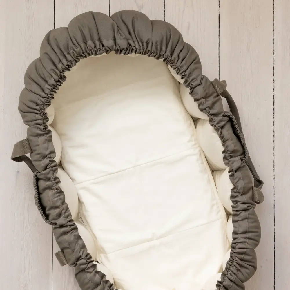 Sebra Vattentätt bäddskydd Babynest moonlight beige