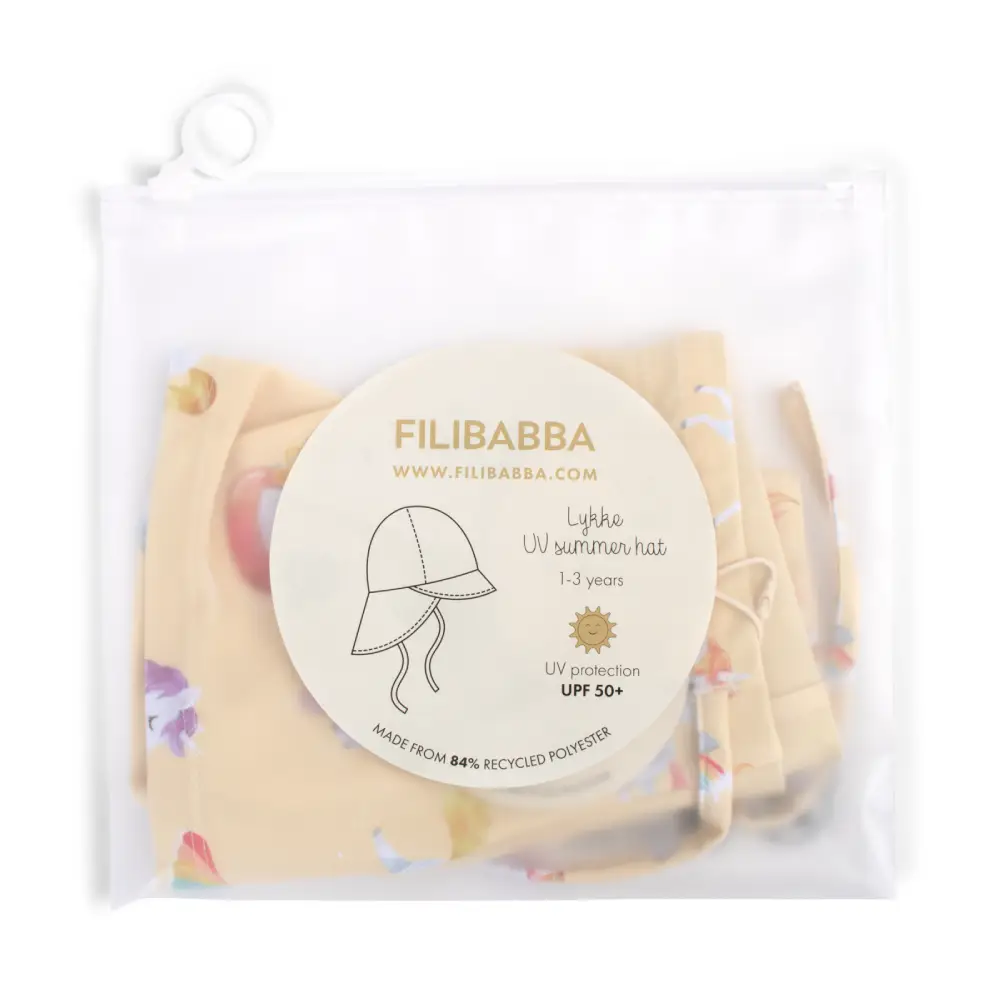 Filibabba lykke – UV badmössa 1-3 år – unicorn shores