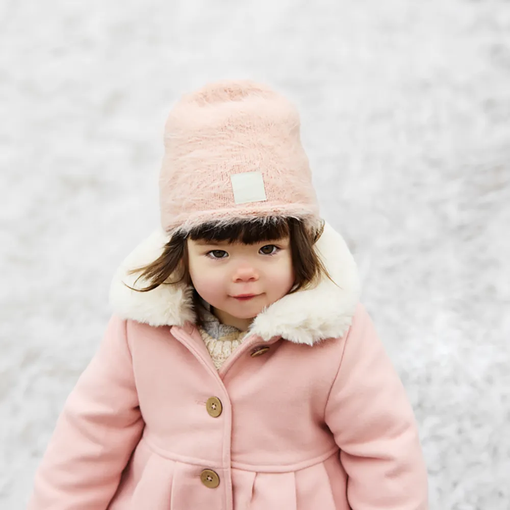 Elodie Details Furry Knit Mössa Powder Pink 6-12m