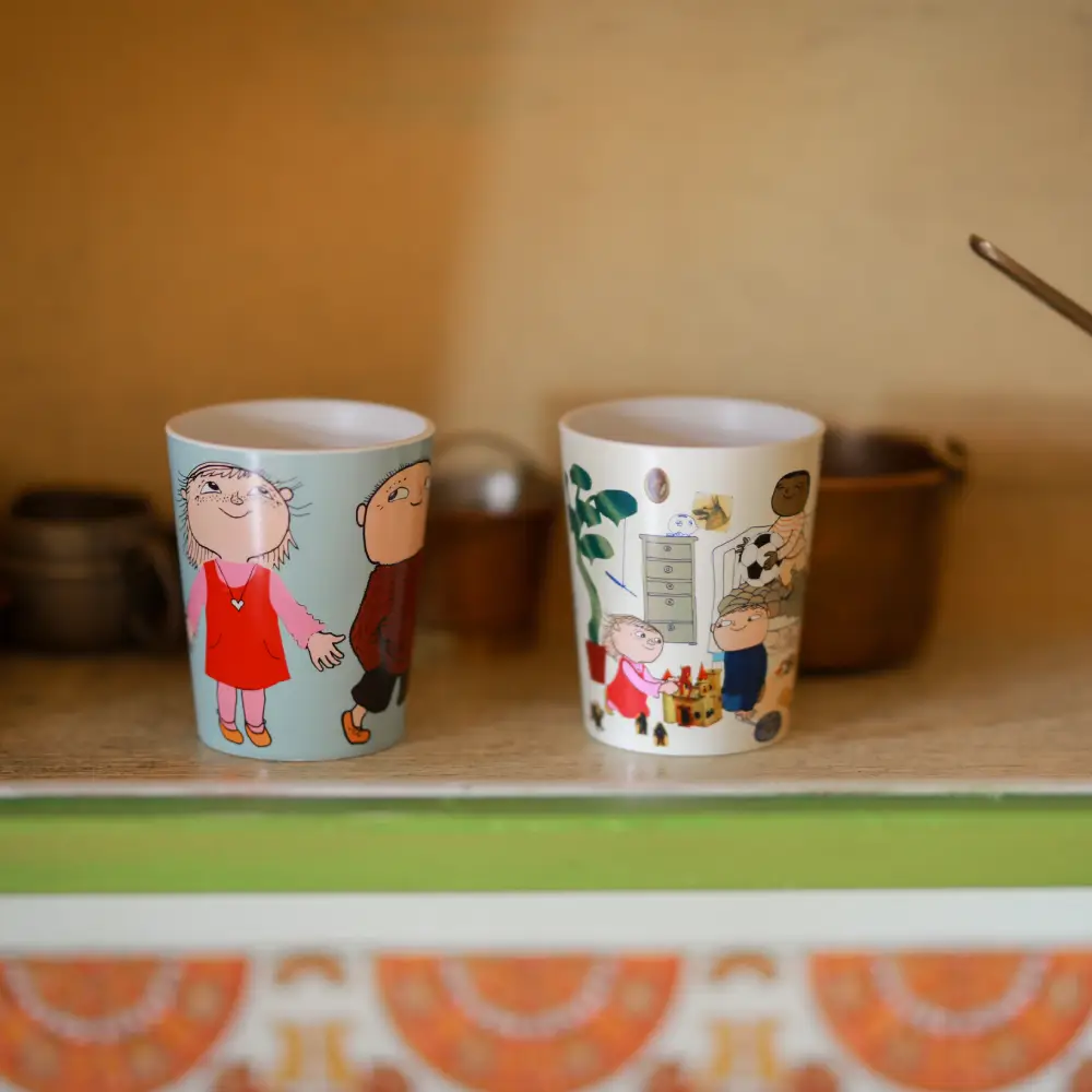 Rätt start Alfons Åberg Tumblermugg vänner