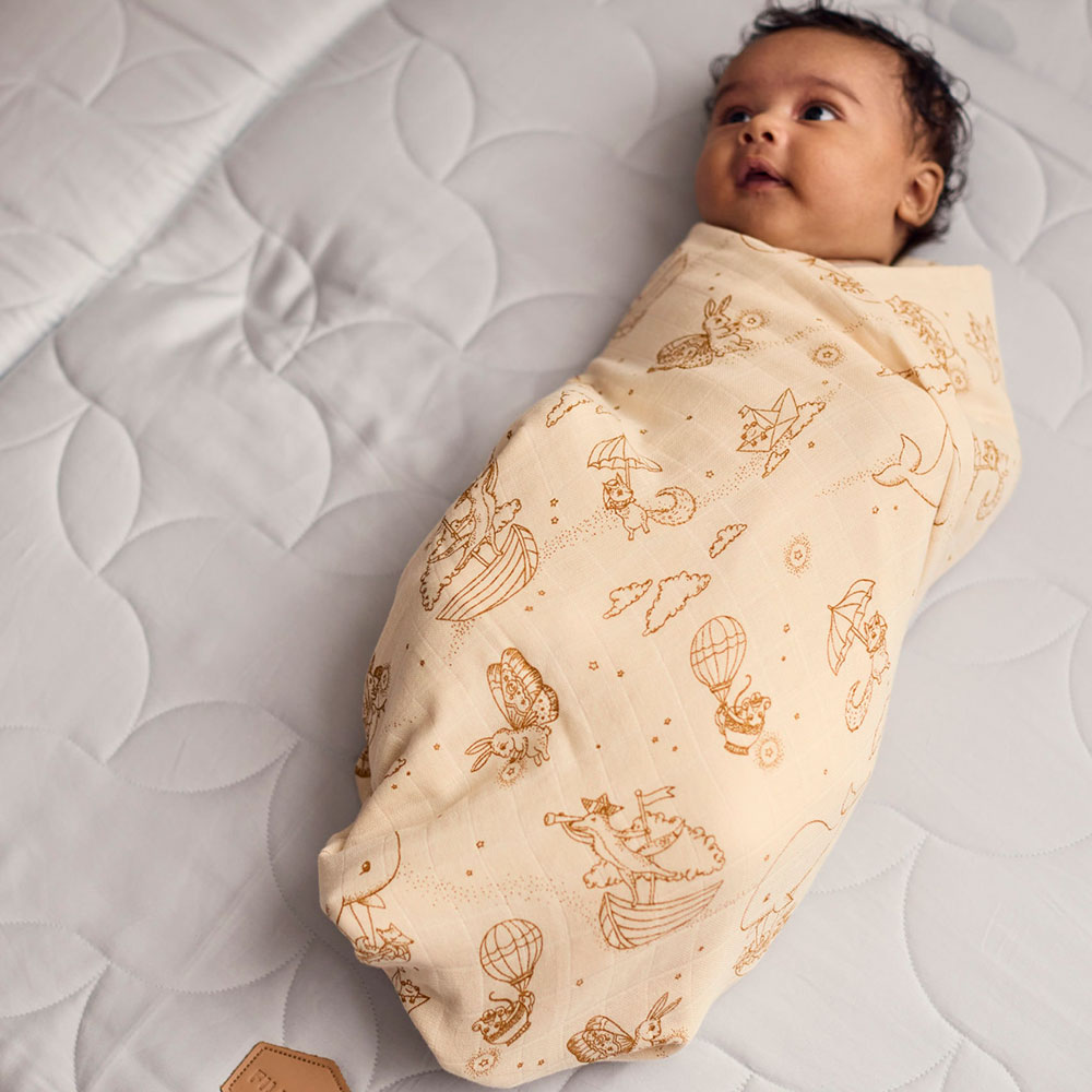 Filibabba GOTS muslinfilt 120x120 cm Dreamy Adventurers