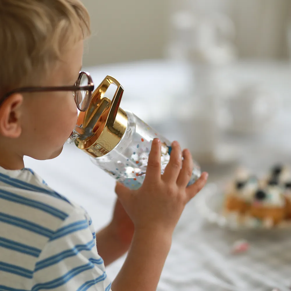 Rätt Start Pippi Födelsedag Vattenflaska i plast guld