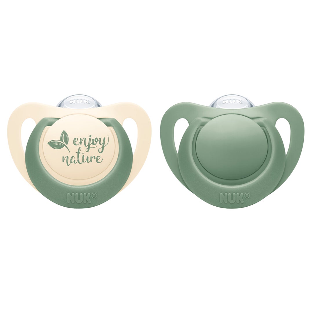 NUK for Nature napp silikon Green 6-18m